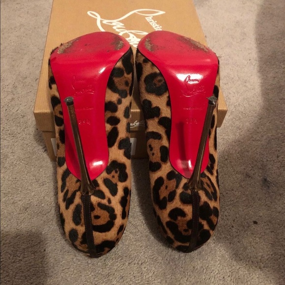 Auth Christian Louboutin Metalipp 120 Pony Leopard - Picture 5 of 8